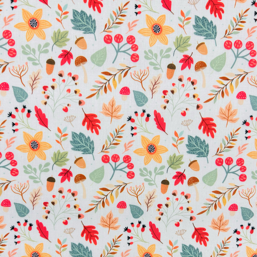 Fall Garden Polycotton Fabric