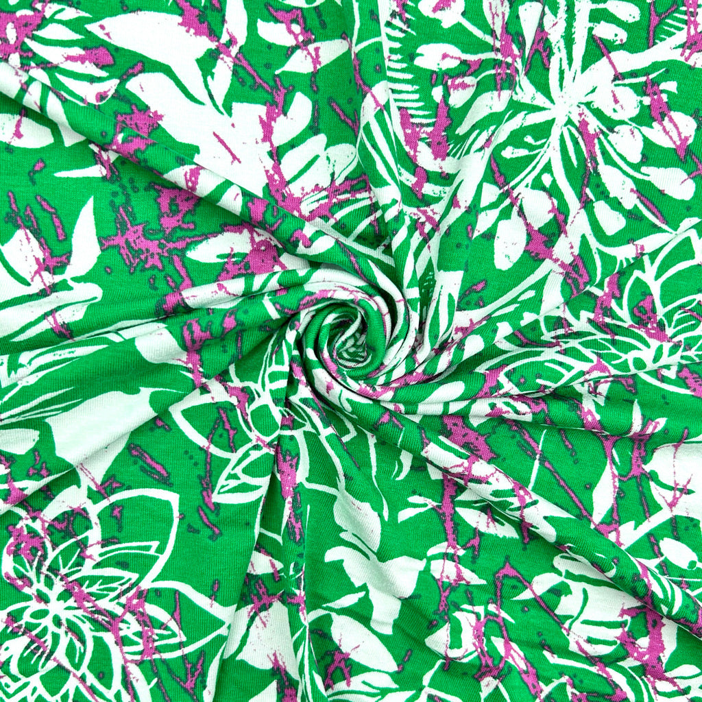 Blossom Splash Viscose Jersey Fabric
