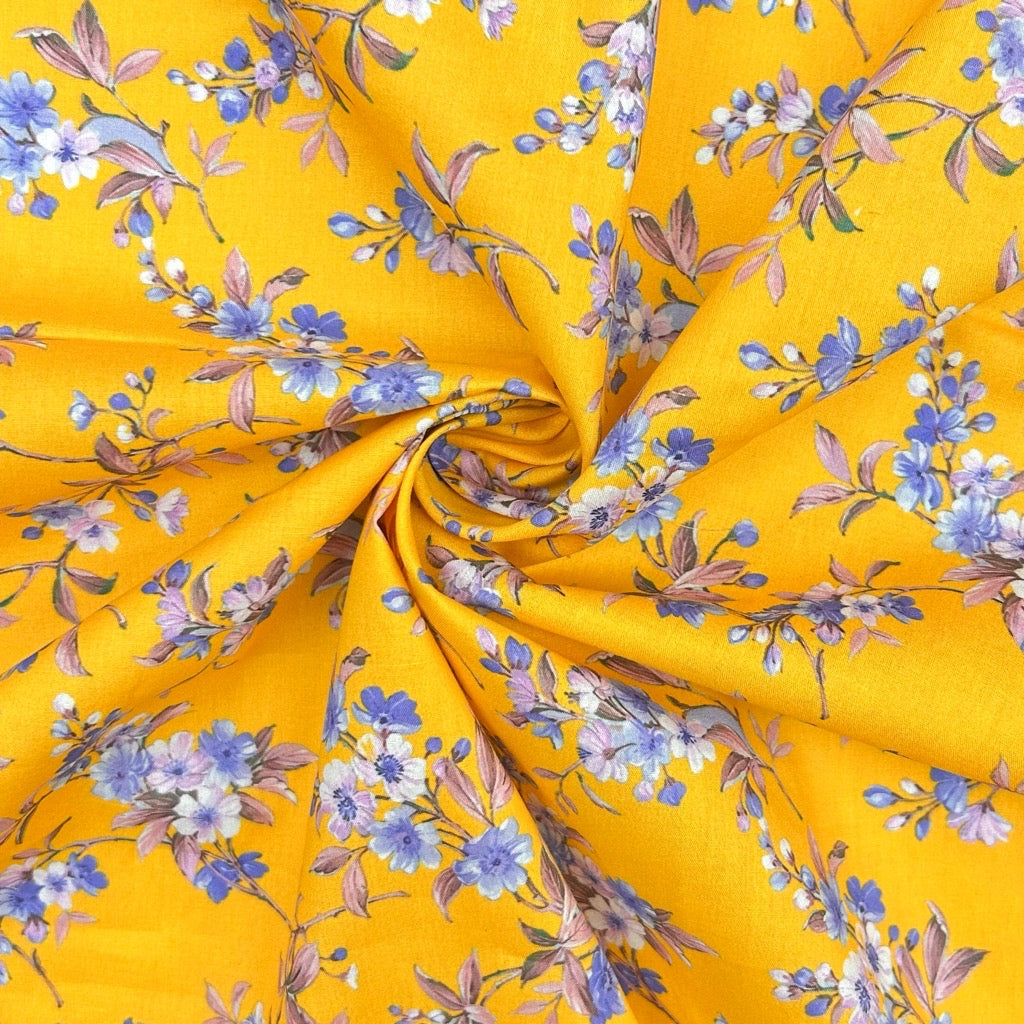 cotton lawn dress fabric Flower Delight Cotton Lawn Fabric | Best UK Prices