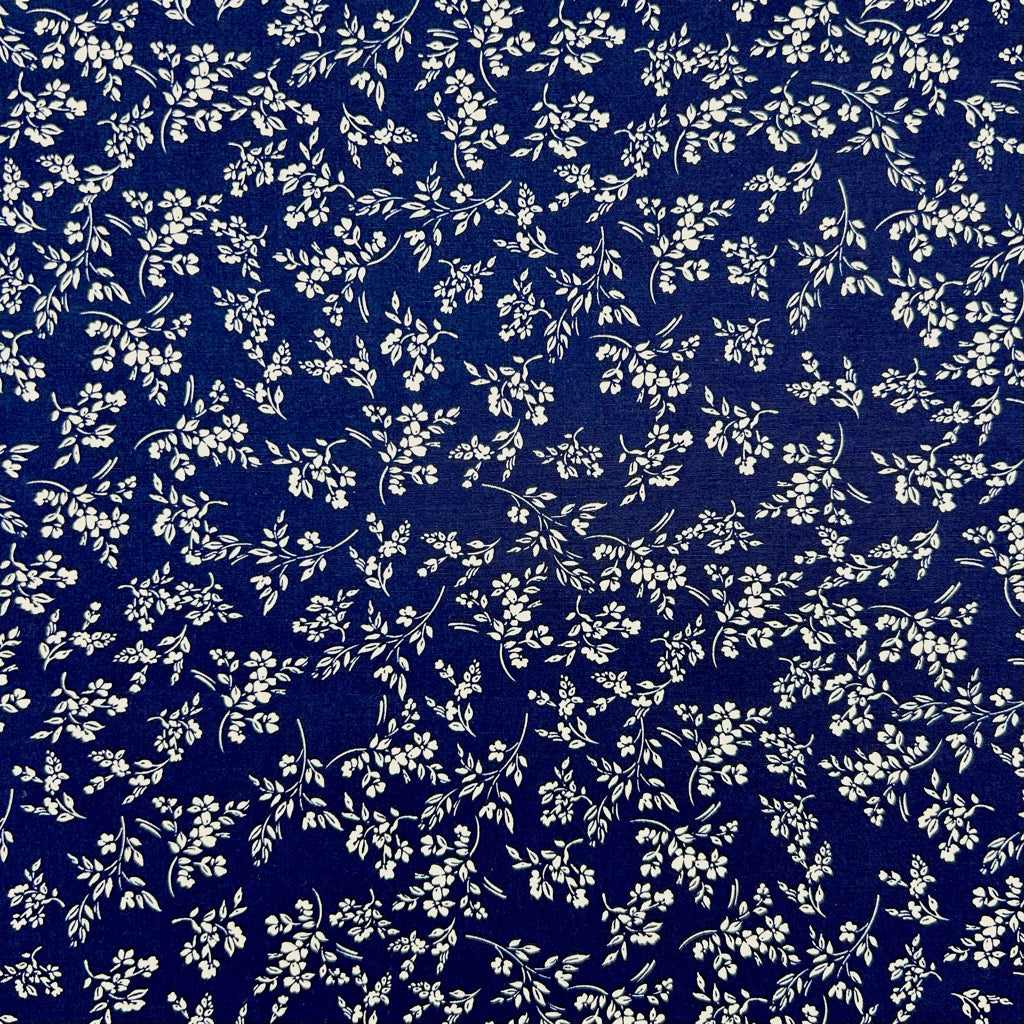 Vintage Ditsy Rose & Hubble Cotton Poplin Fabric