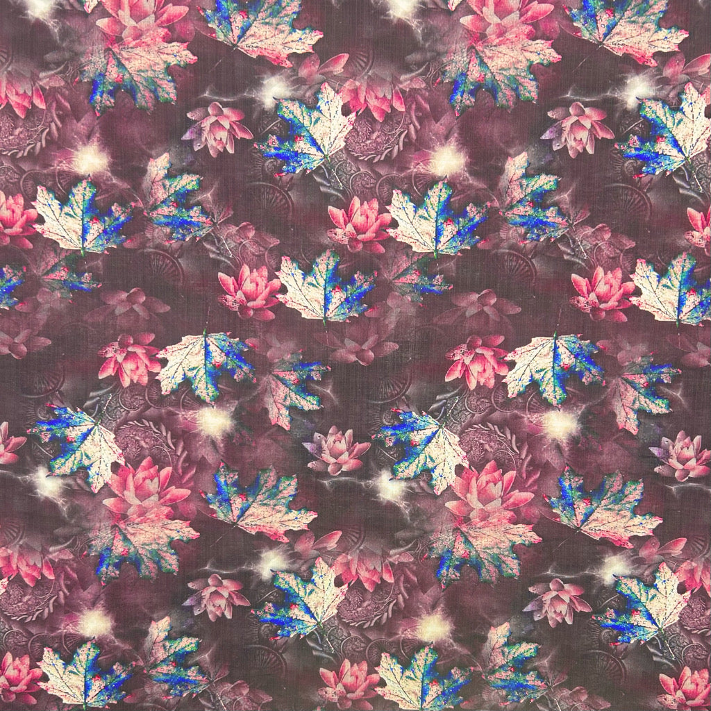 Fallen Leaves Bamboo Silkette Fabric
