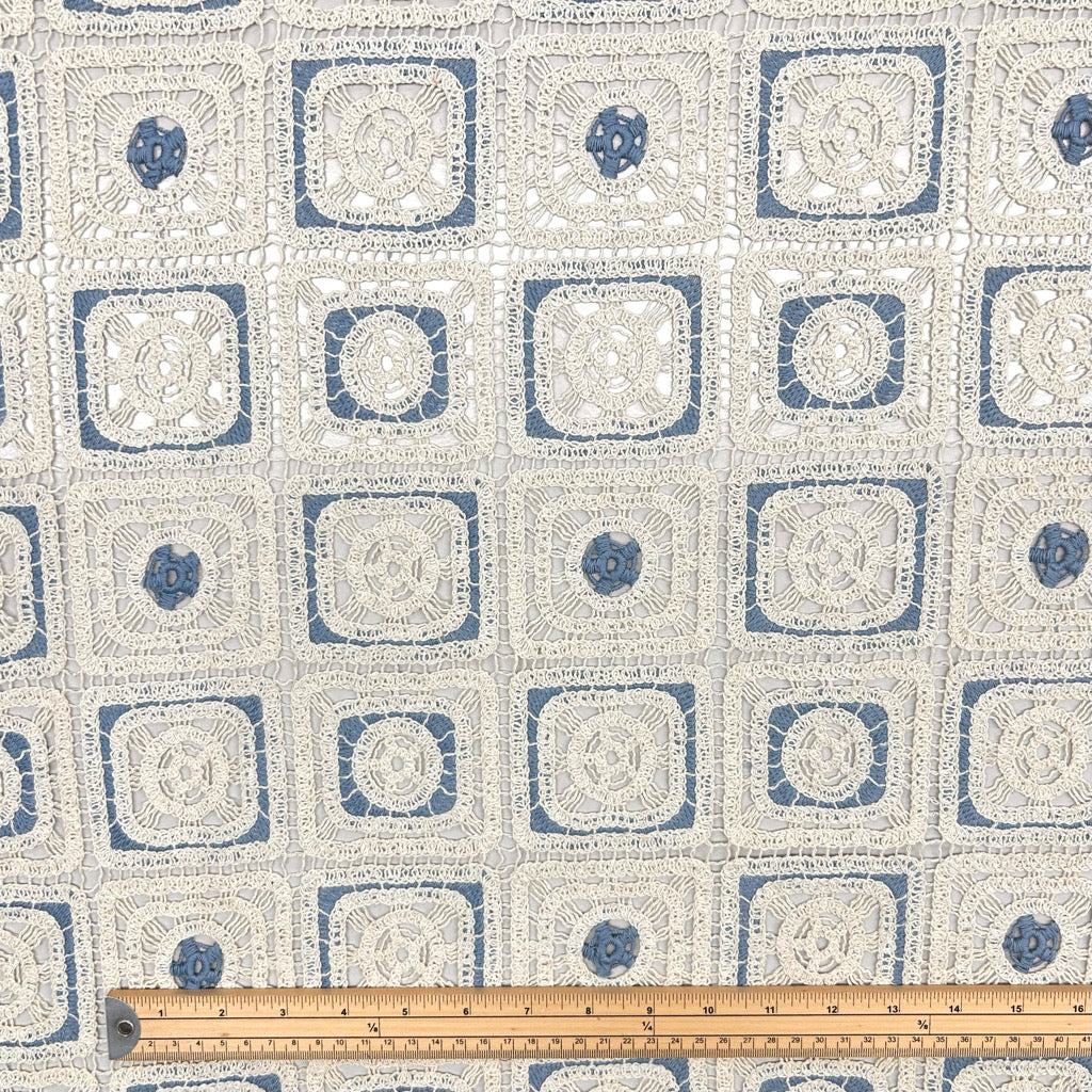 Retro Bloom Crochet Lace Fabric