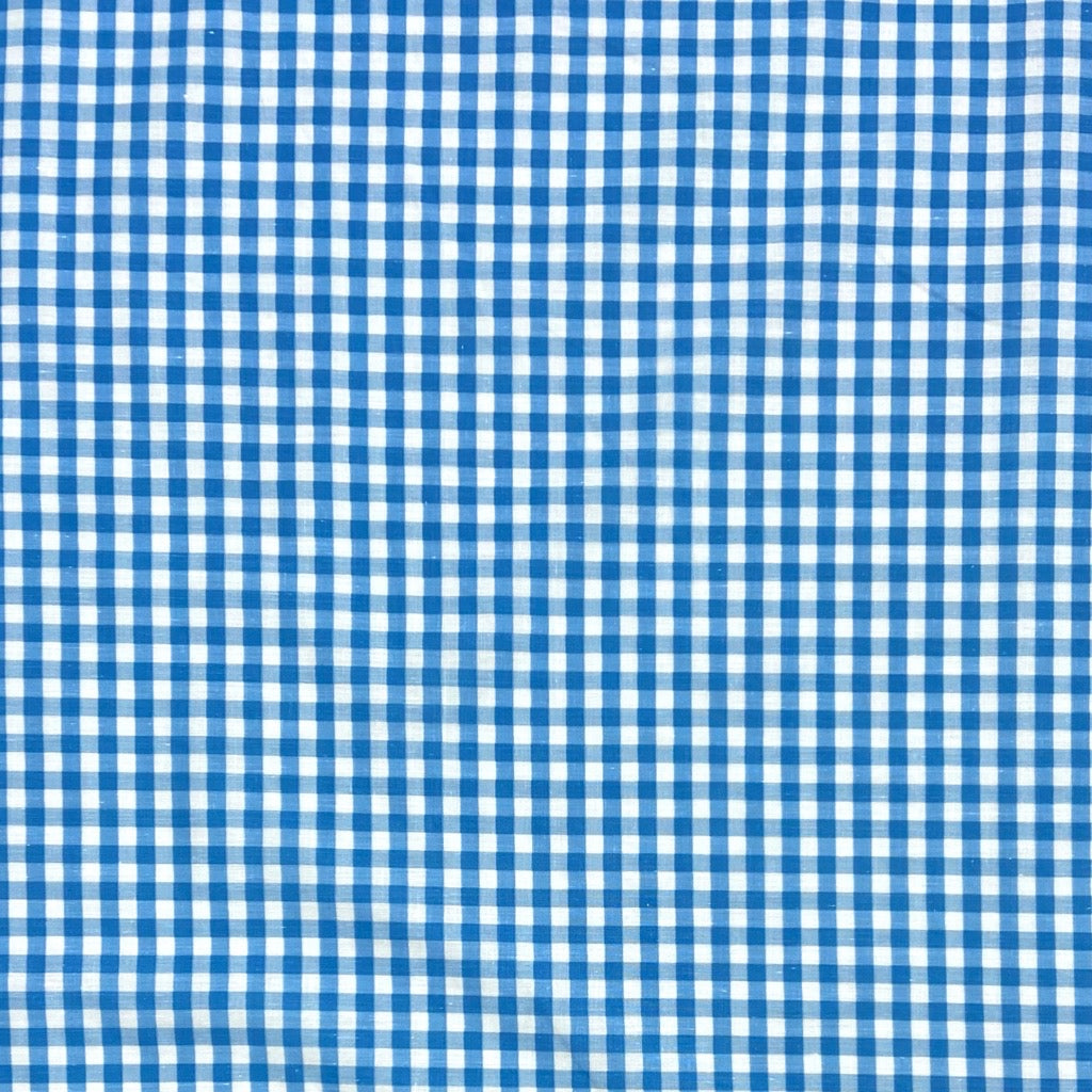 Gingham Print Polycotton Fabric