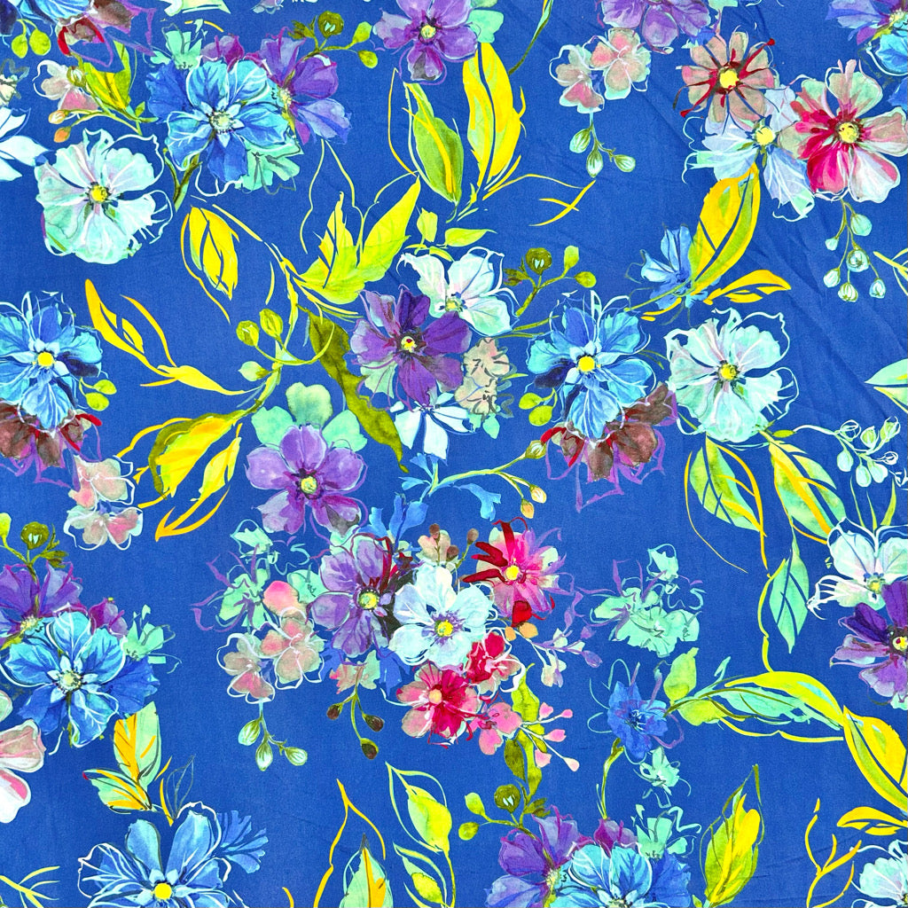 Vivid Petal Viscose Fabric