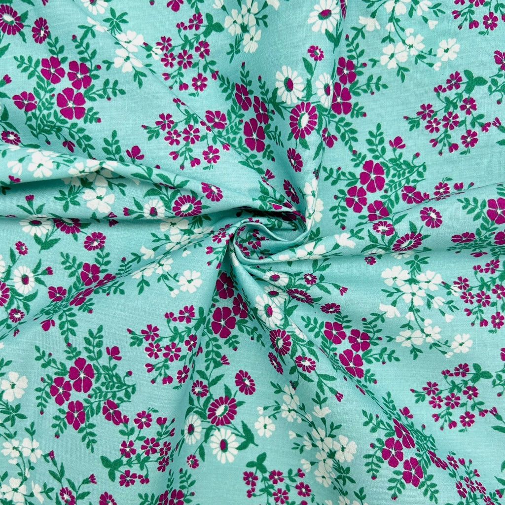 Tiny Blossom Polycotton Fabric - 3m Pre-cut