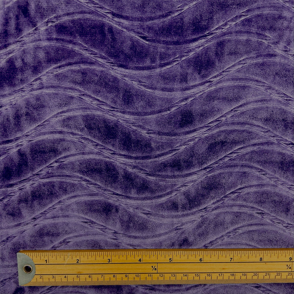 Wavy Tides Stretch Velvet Fabric