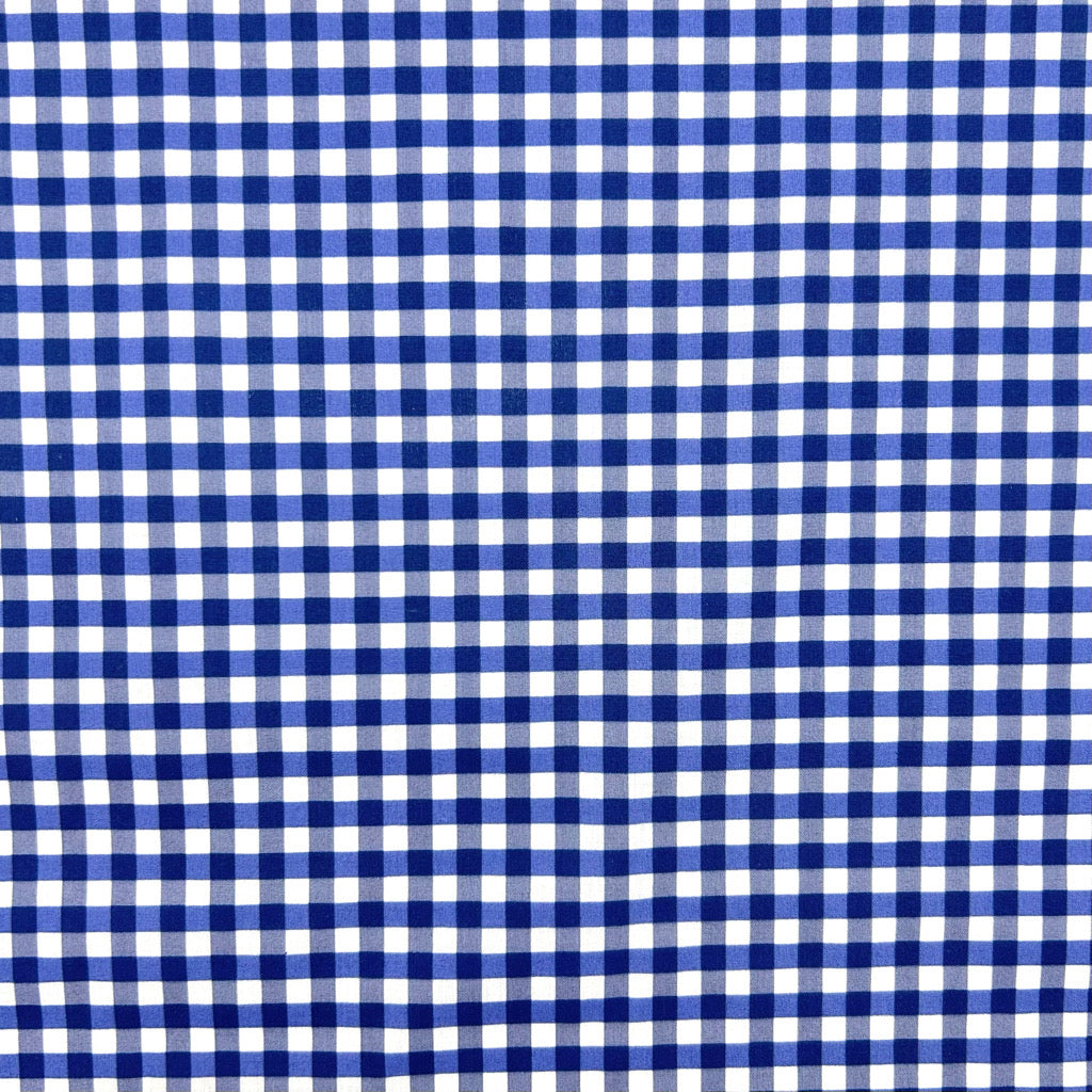 Gingham Print Polycotton Fabric