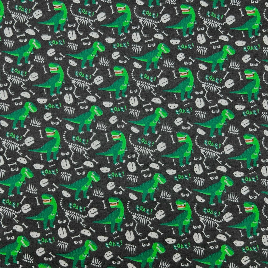 Little Roars Brushed Cotton Blend Fabric