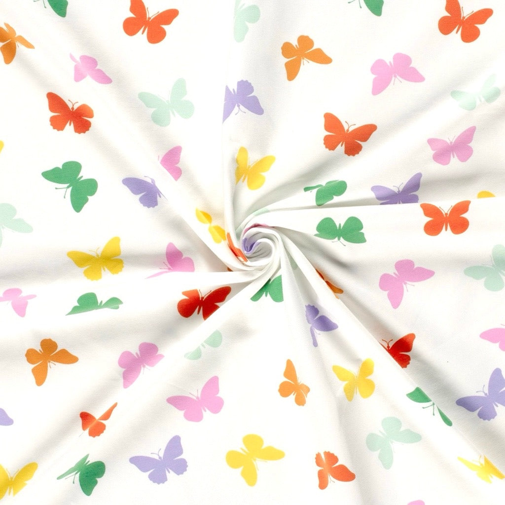 Butterfly Bliss Cotton Jersey Fabric