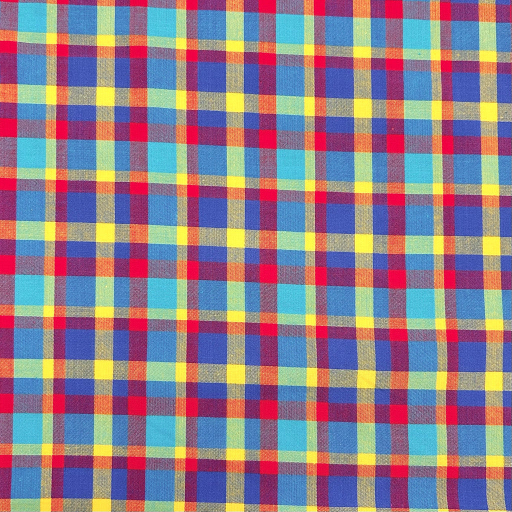 Sunset Madras Check Cotton Fabric