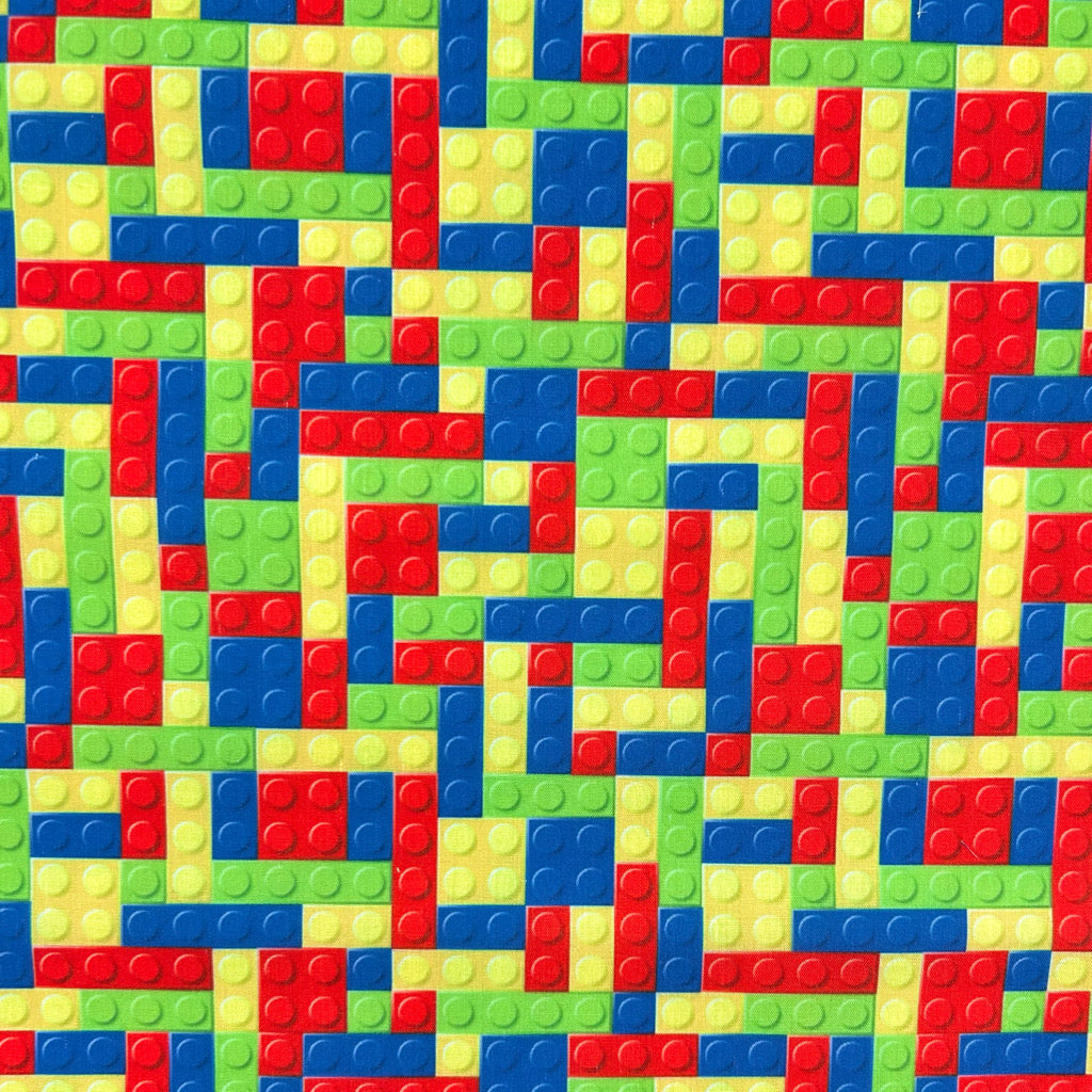 Pixel Bricks Polycotton Fabric