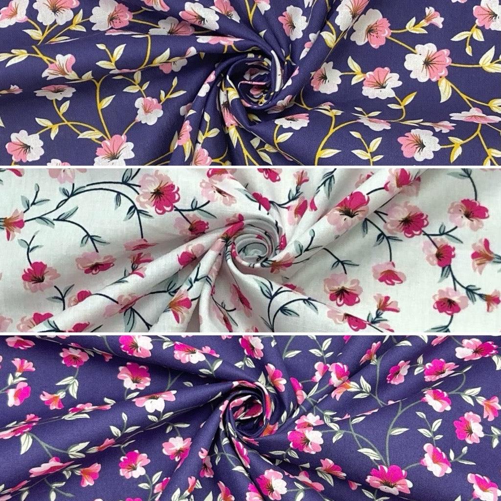 Flower Heaven Cotton Poplin Fabric - Pound Fabrics