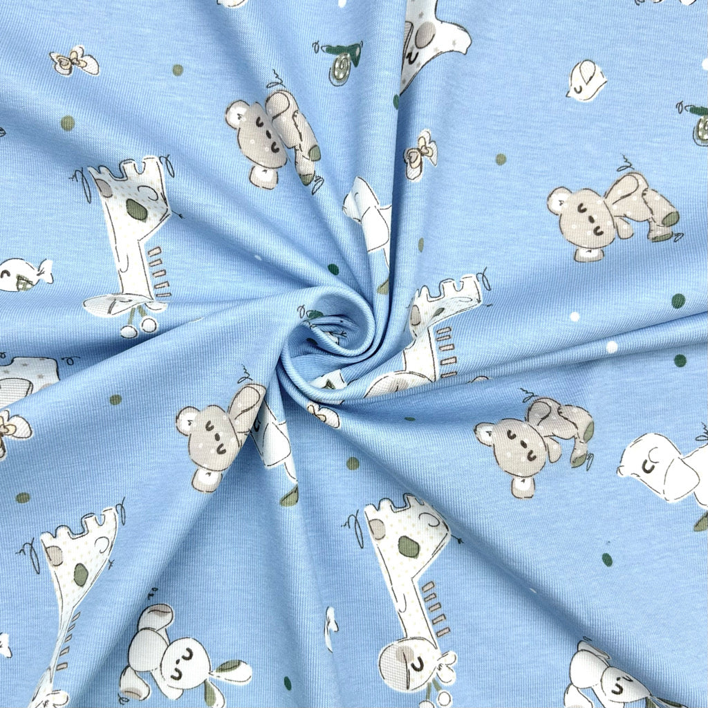 Tiny Zoo Cotton Jersey Fabric