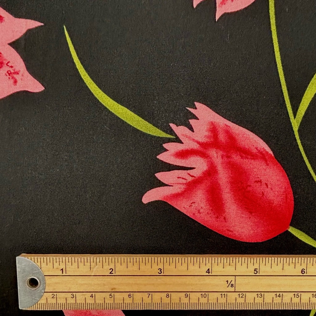 Spring Petals Viscose Challis Fabric