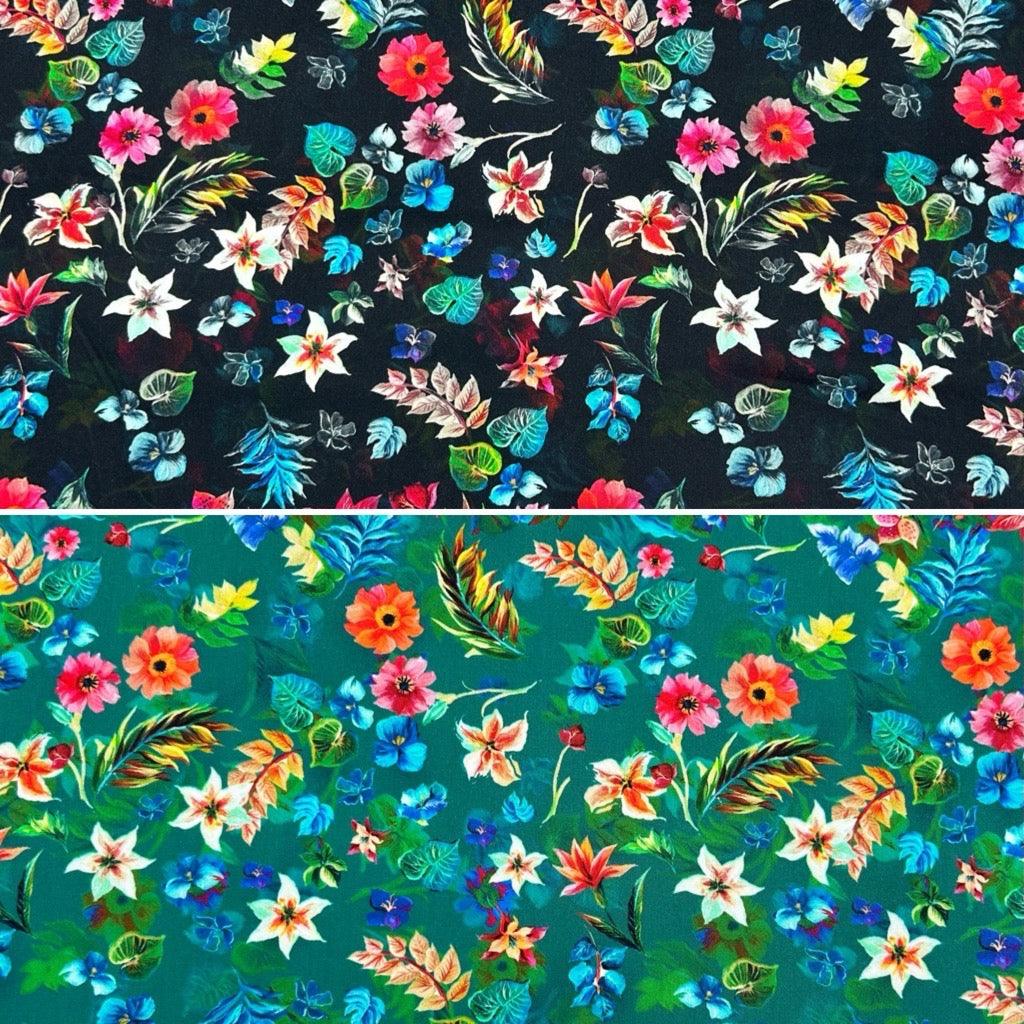 Vibrant Garden Viscose Twill Fabric - Pound Fabrics