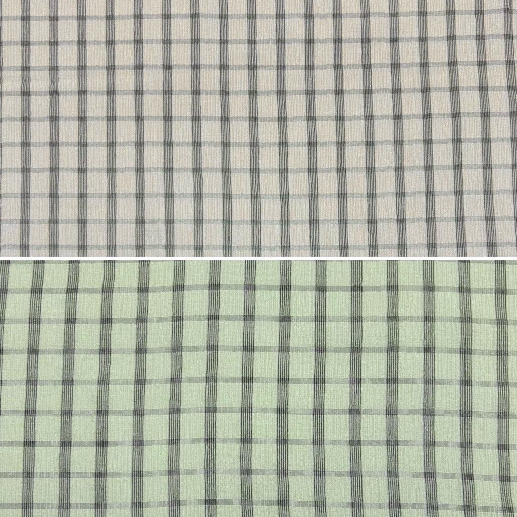 Checkered Crinkle Chiffon Fabric - Pound Fabrics