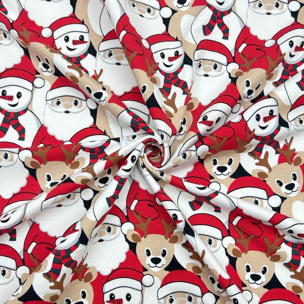 Christmas Characters Brushed French Terry Fabric - Pound Fabrics