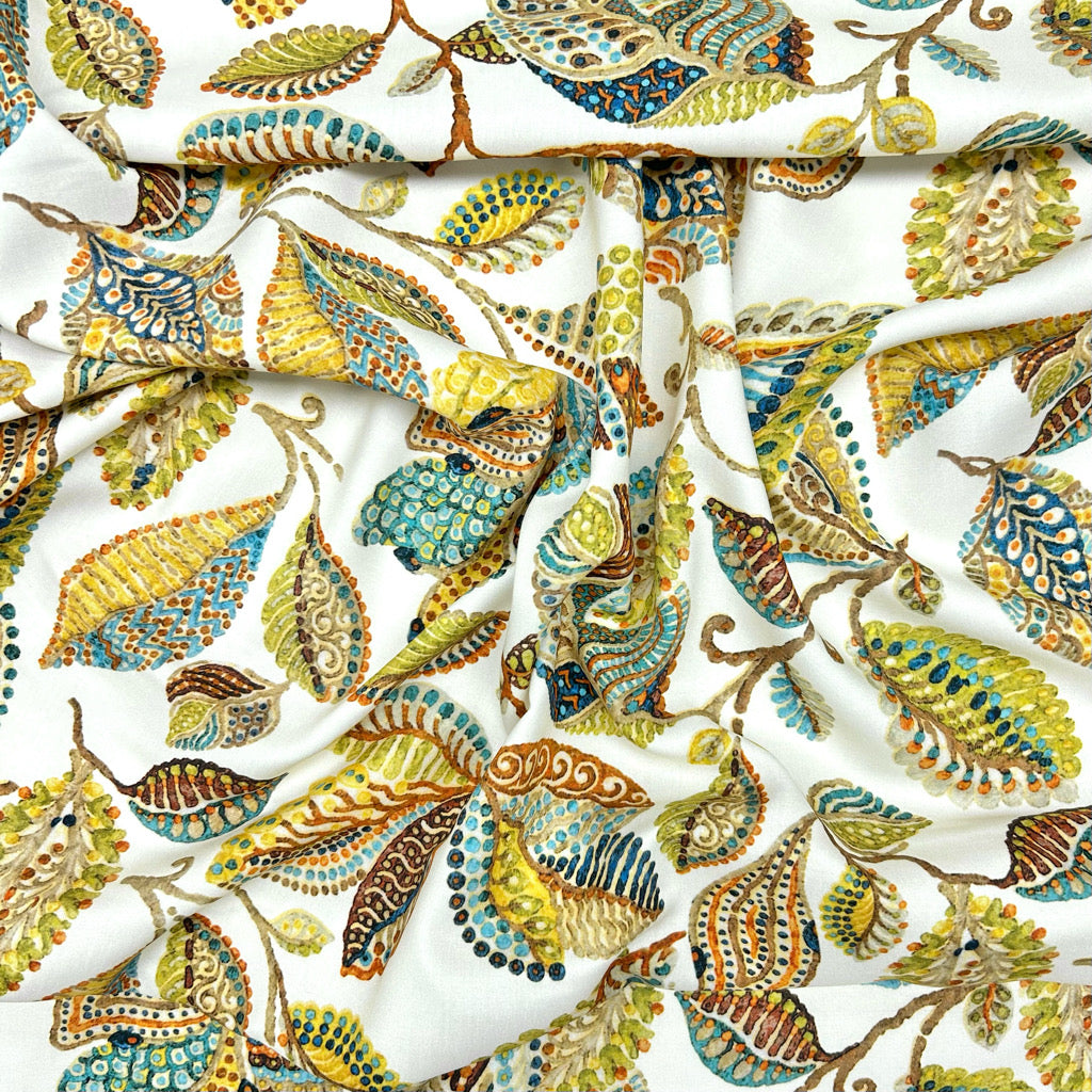 Folk Garden Viscose Fabric