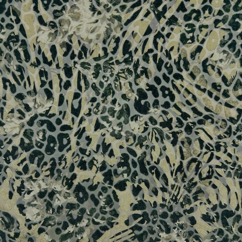 Wild Spot Burnout Velour Fabric
