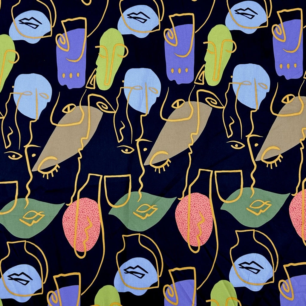 Prism Portraits Cotton Satin Fabric