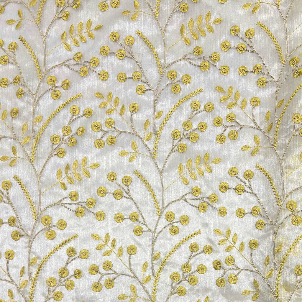 Floral Lace Embroidery Curtain Voile Fabric