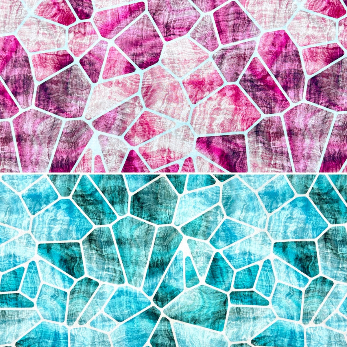 Pastel Shapes Viscose Poplin Fabric