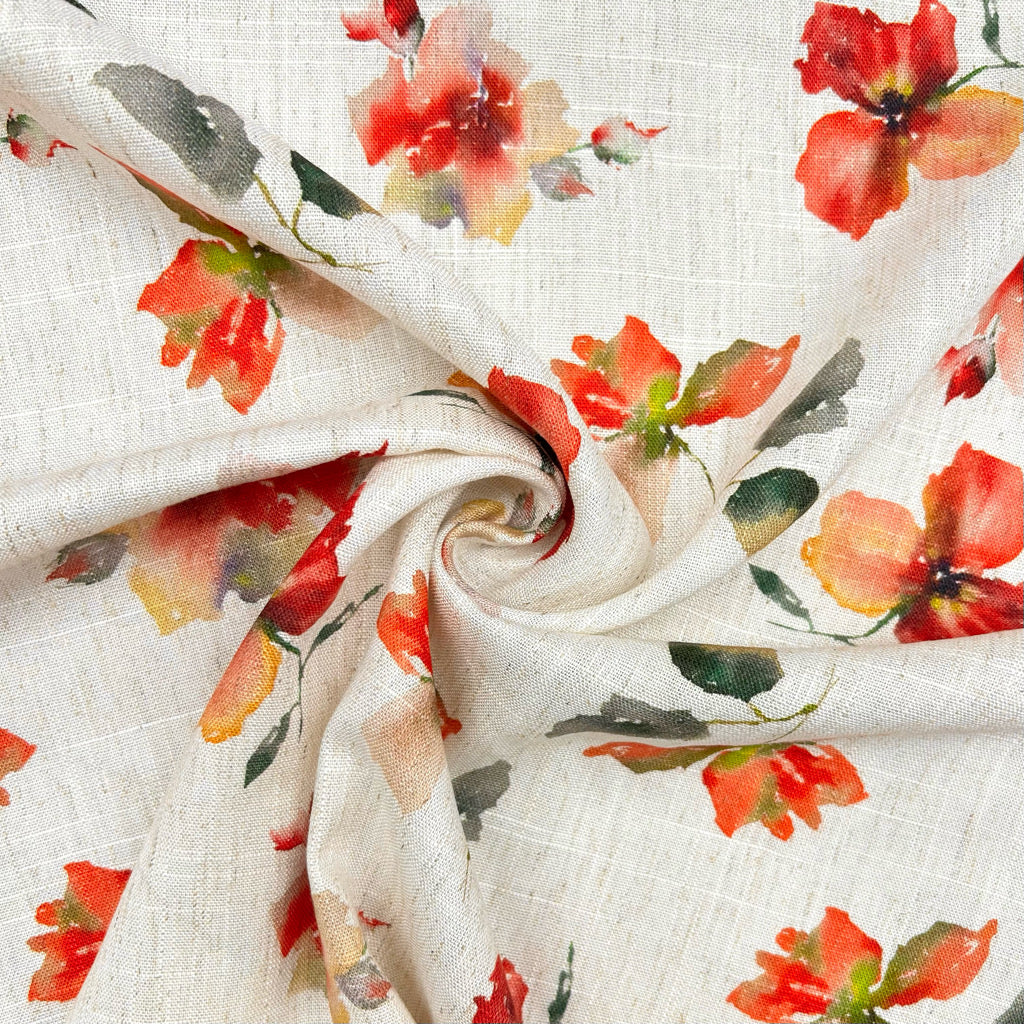 Botanical Sprigs Linen Viscose Fabric