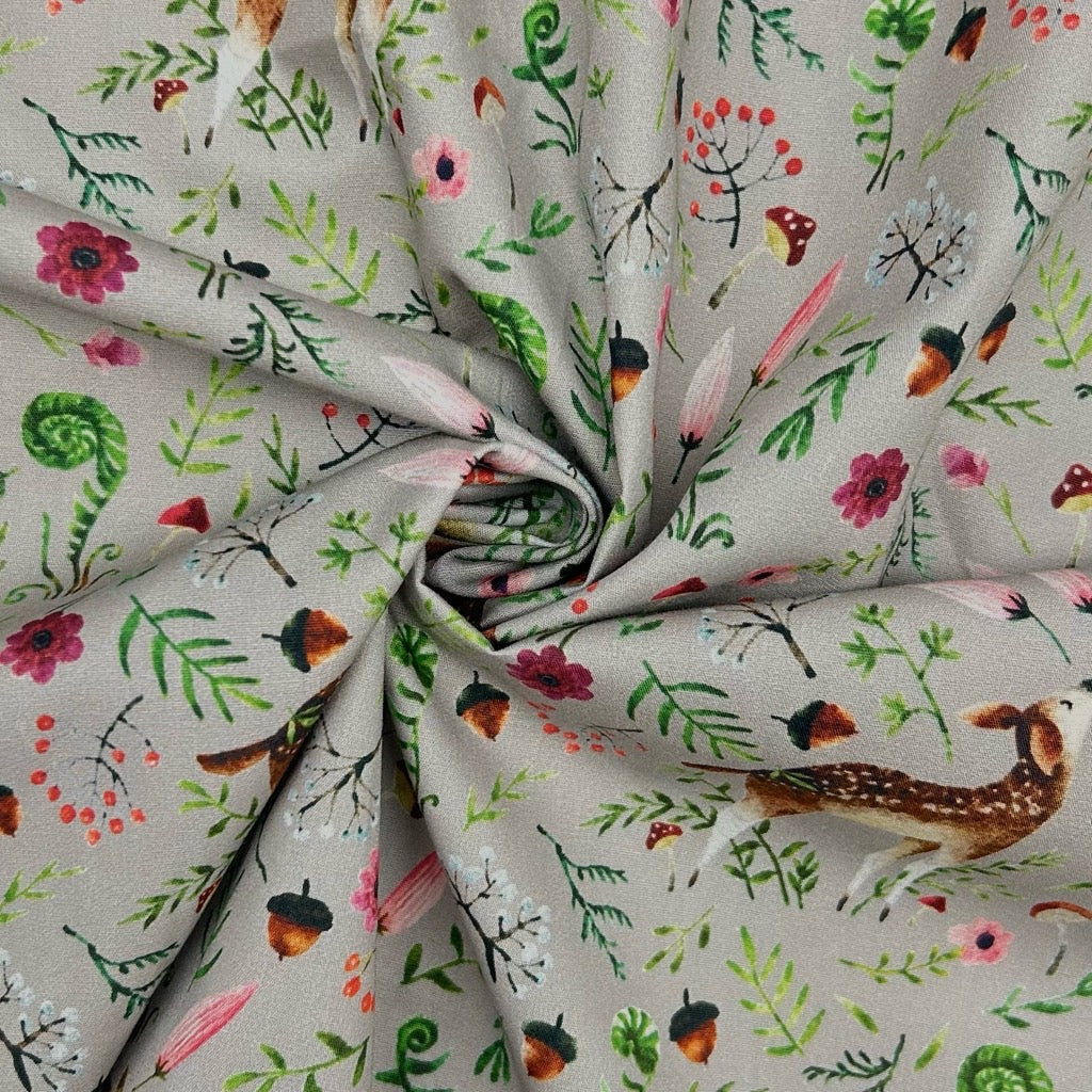 Deer Delight Cotton Poplin Fabric