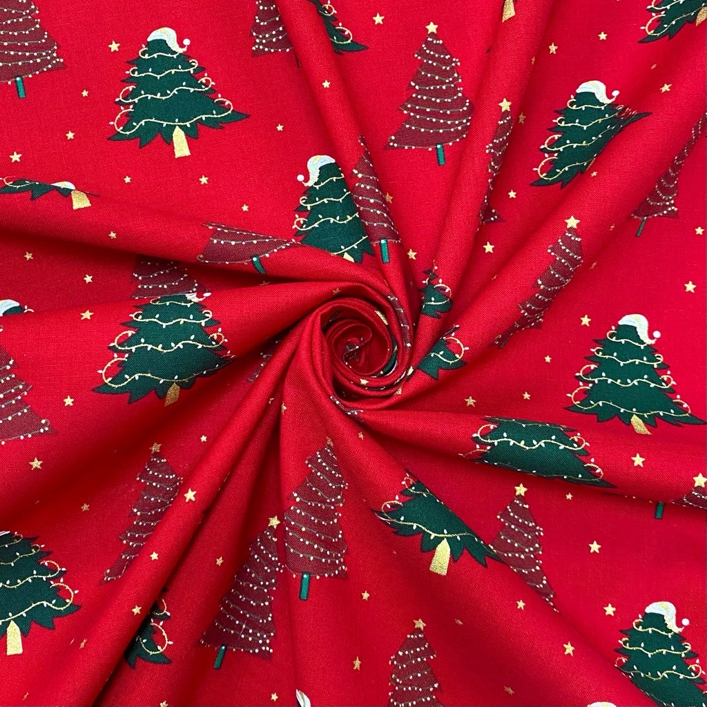 Christmas Trees Cotton Fabric