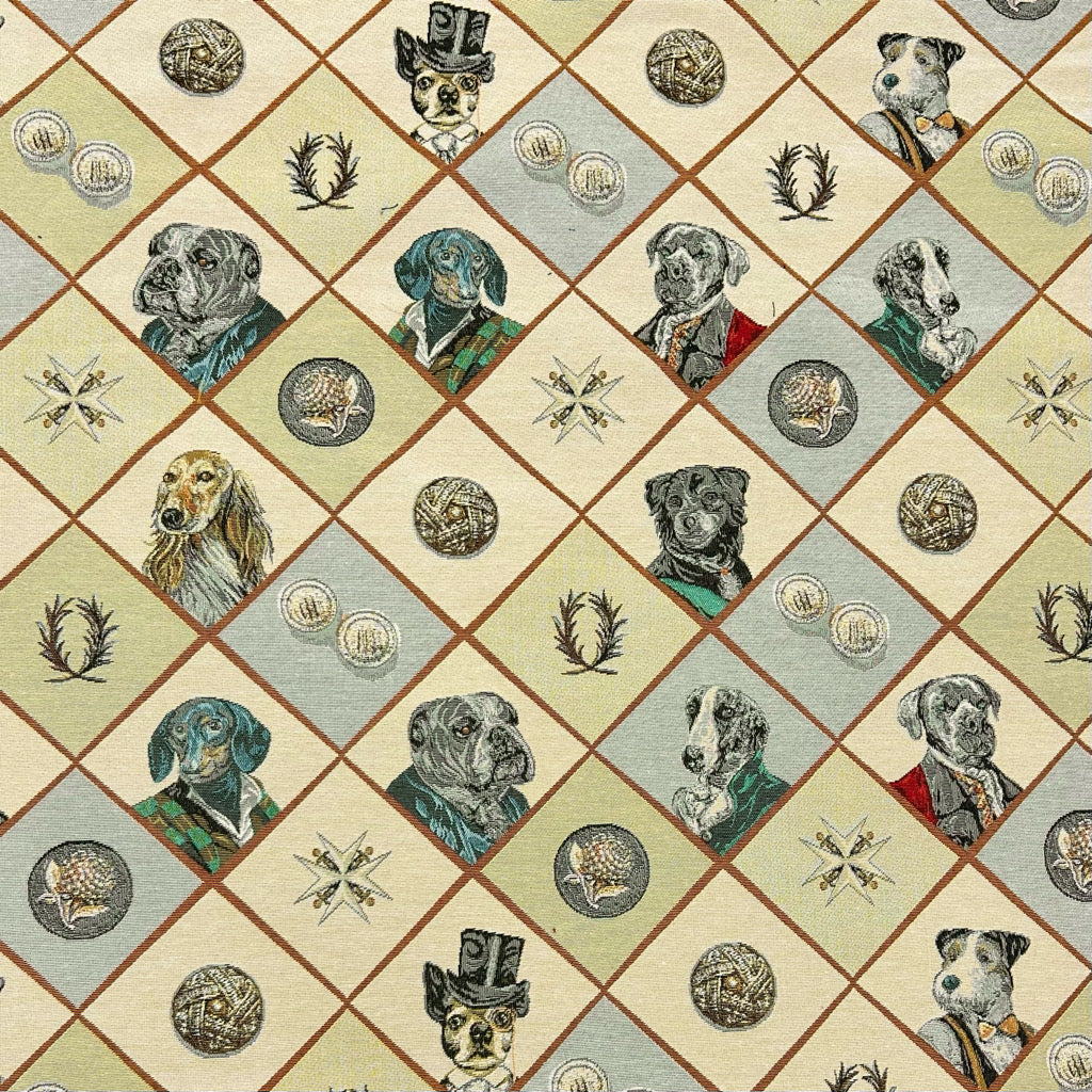 Vintage Dogs Tapestry Fabric