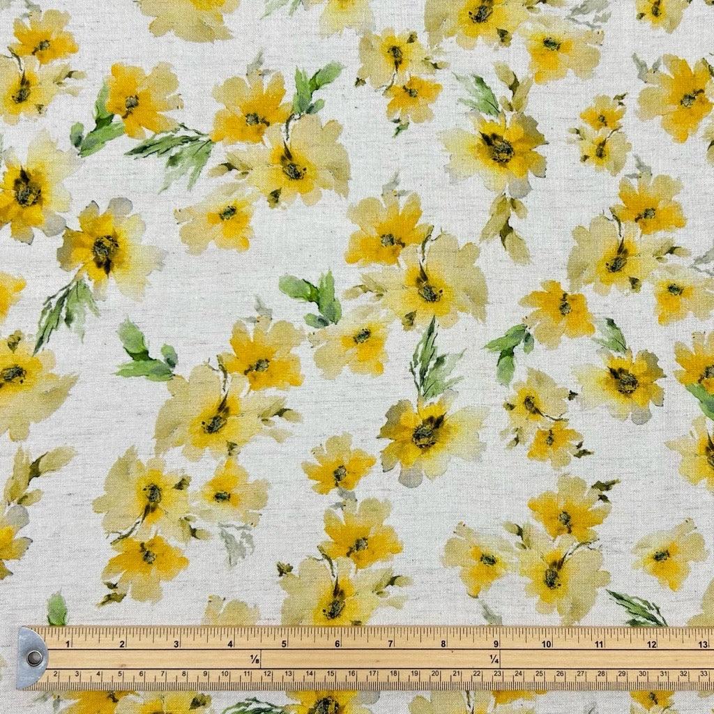 Vintage Blooms Viscose Linen Fabric - Pound Fabrics