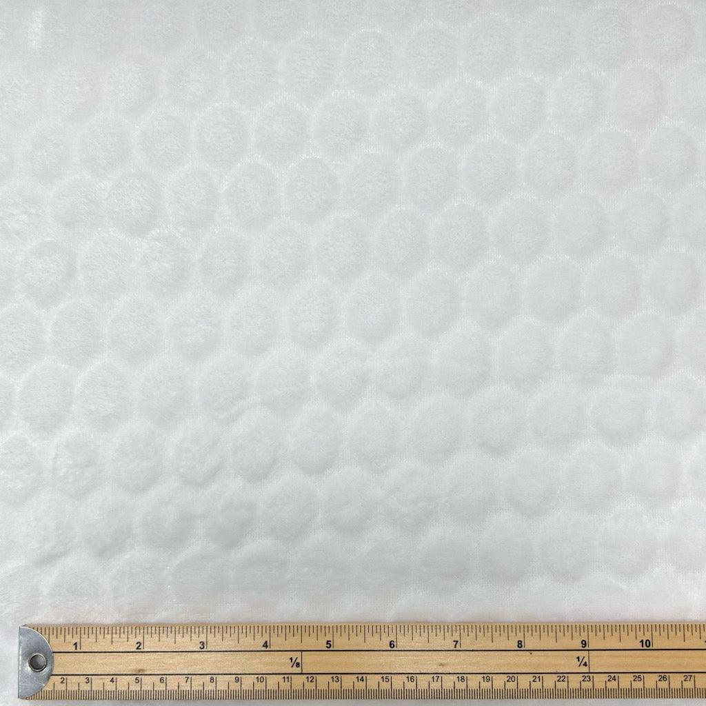 White Bubble Fleece Fabric - Slight Seconds