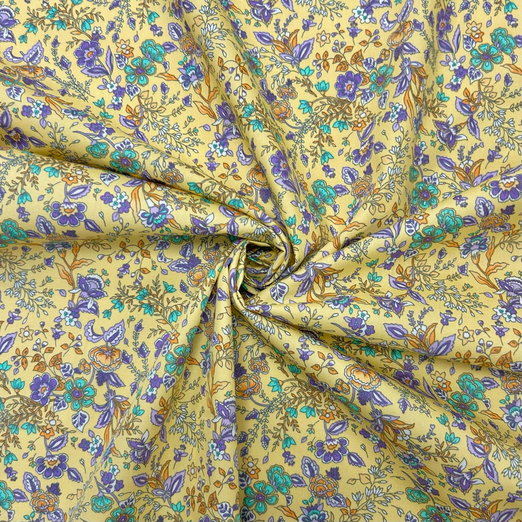 Abstract Gardens Rose &amp; Hubble Cotton Poplin Fabric