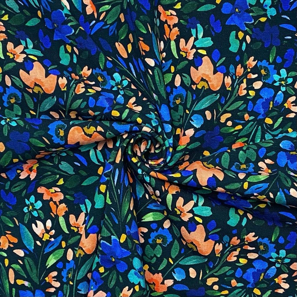 Minimalist Garden Cotton Jersey Fabric - Pound Fabrics