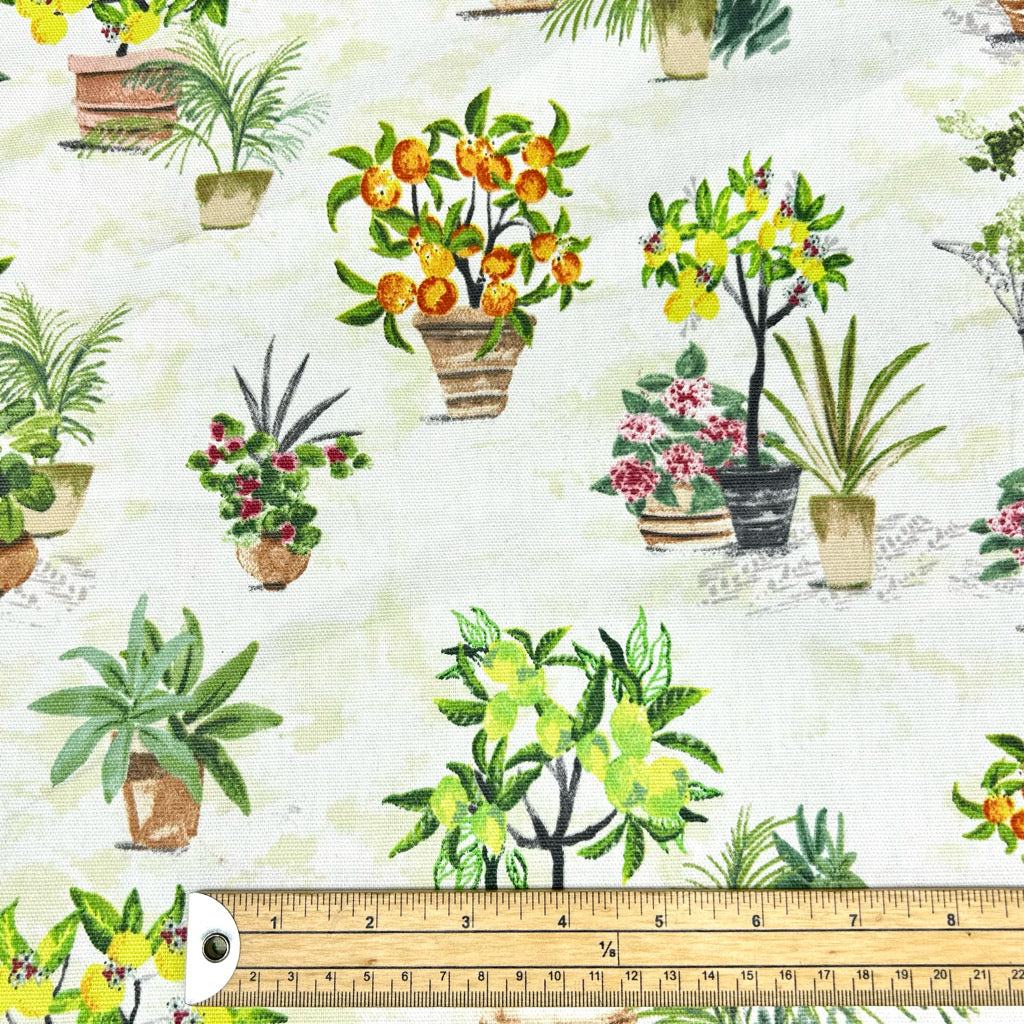 Garden Pots Cotton Furnishing Fabric