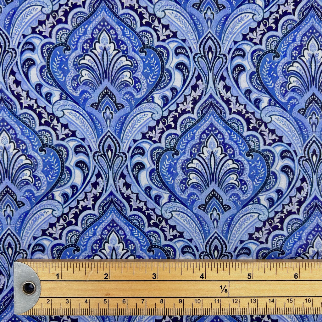 Heritage Damask Cotton Lawn Fabric