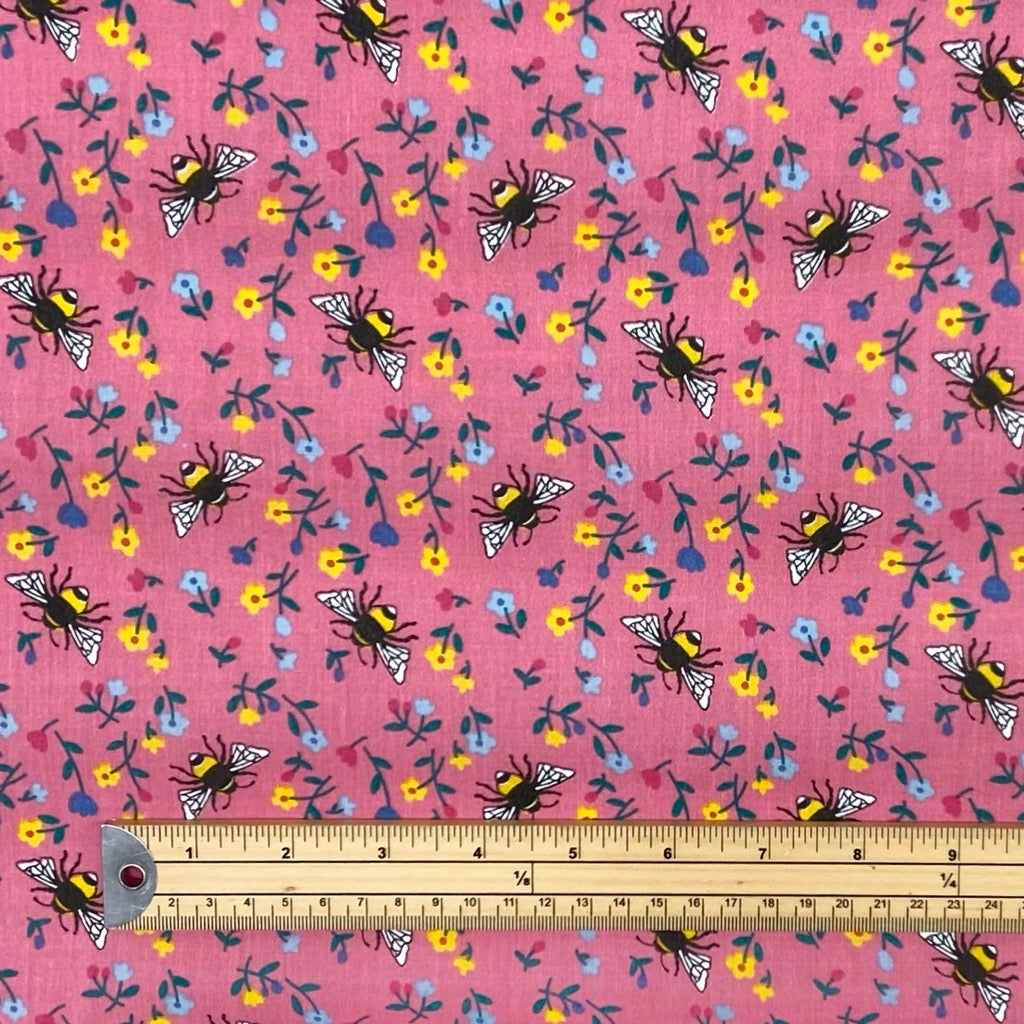 Bumblebees Polycotton Fabric