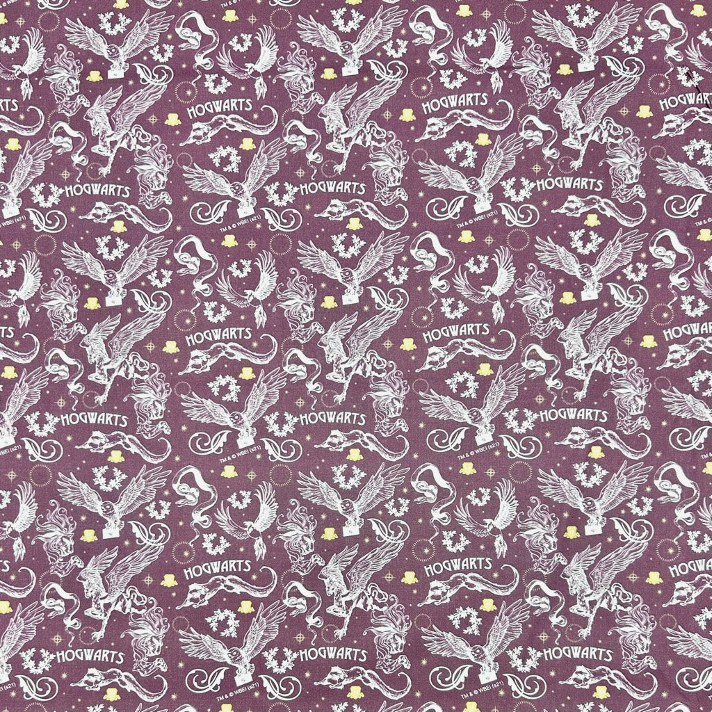 Hogwarts Magic Harry Potter Cotton Poplin Fabric