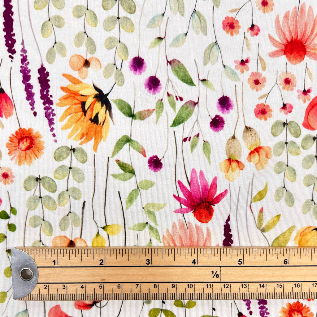 Summer Meadow Cotton Jersey Fabric | Best UK Prices | Pound Fabrics