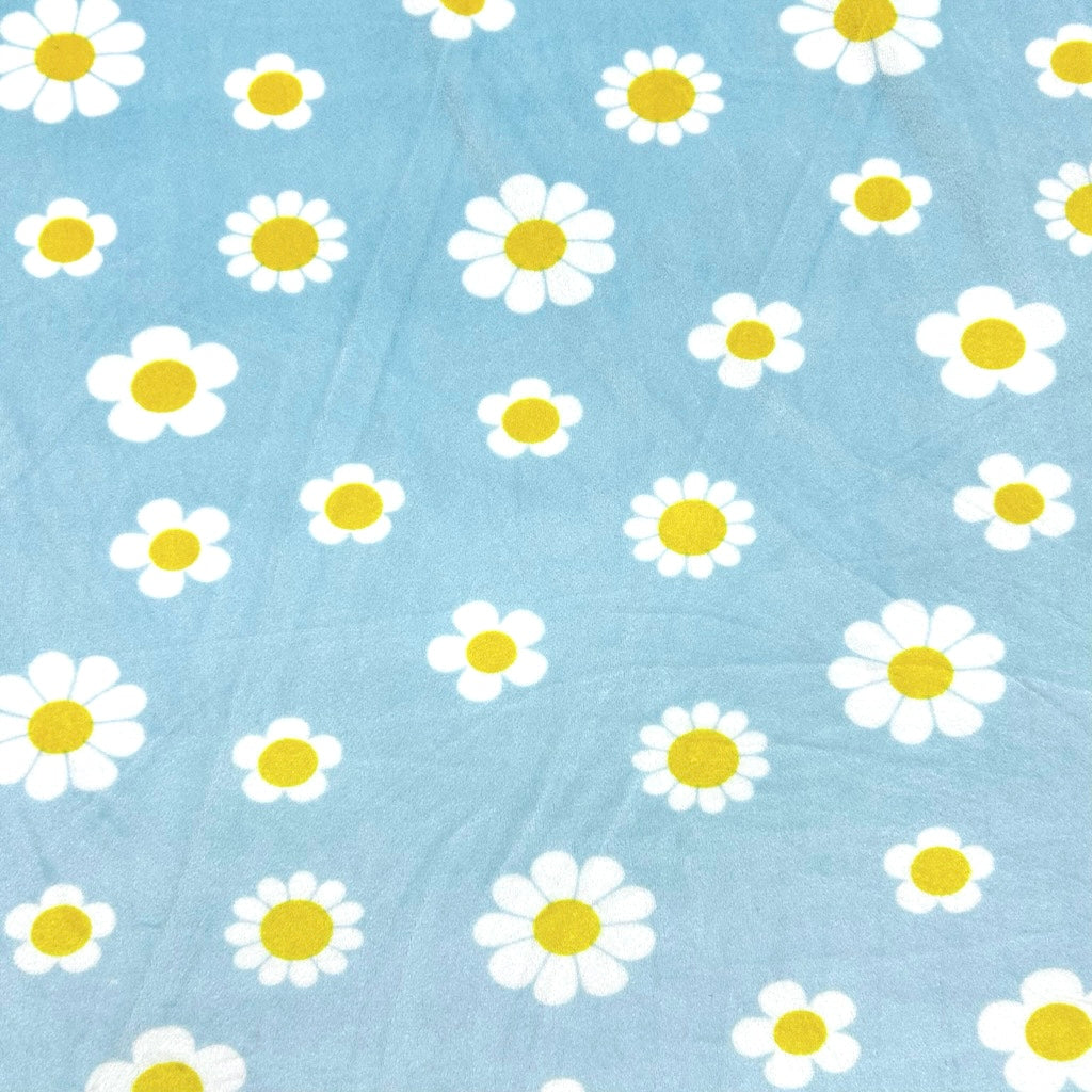 Little Daisies Fleece Jersey Fabric