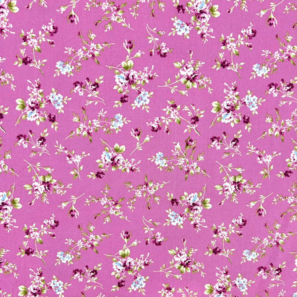 Petal Breeze Rose & Hubble Cotton Poplin Fabric