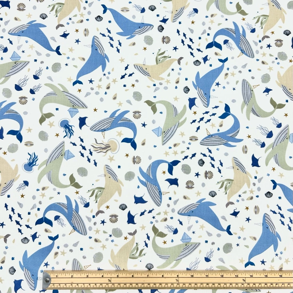 Seaside Charm Cotton Poplin Fabric