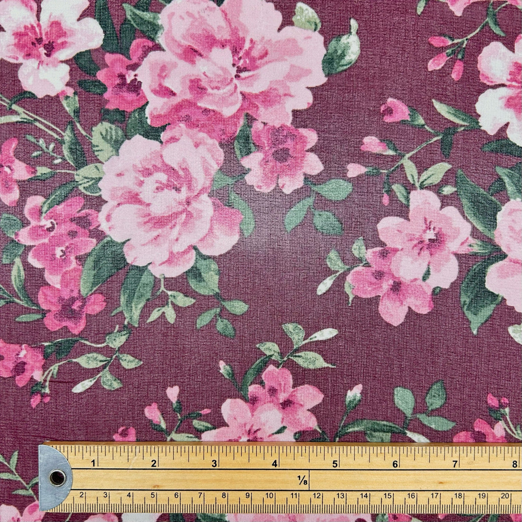Dusty Blossom Chiffon Fabric