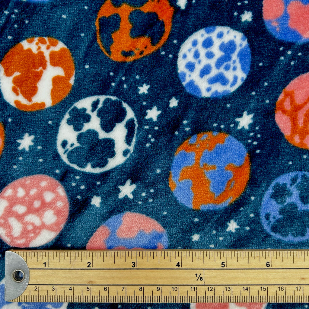 Space Worlds Cuddle Fleece Fabric