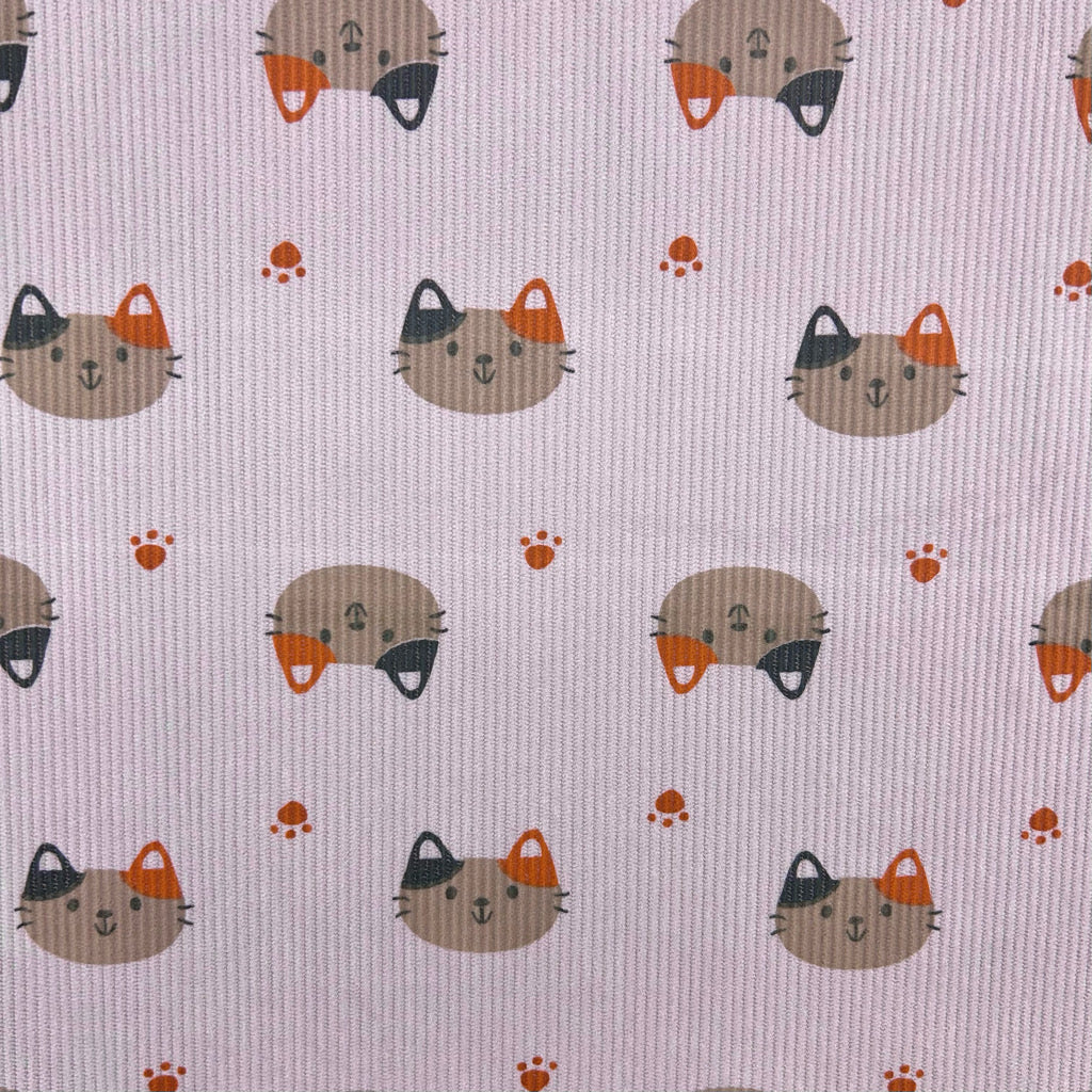 Cozy Cats Stretch Corduroy Fabric