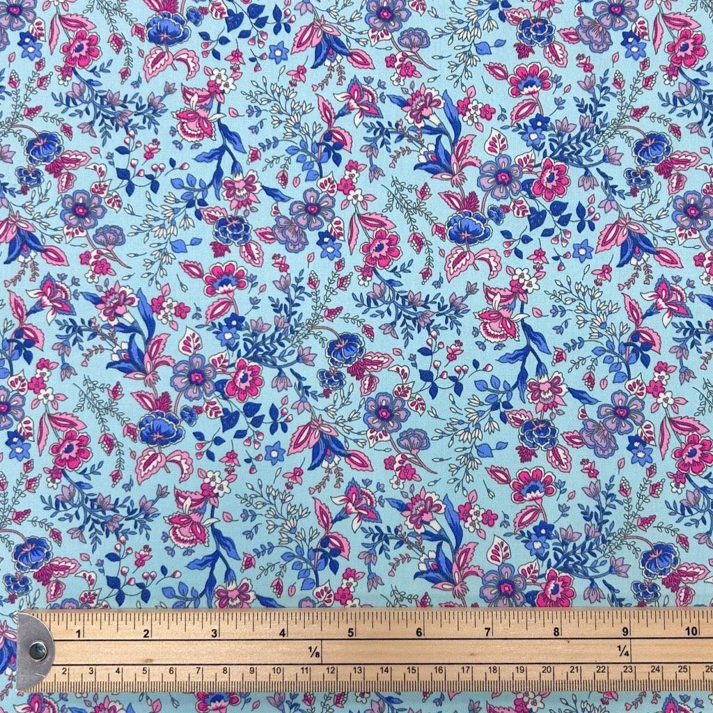 Abstract Gardens Rose &amp; Hubble Cotton Poplin Fabric