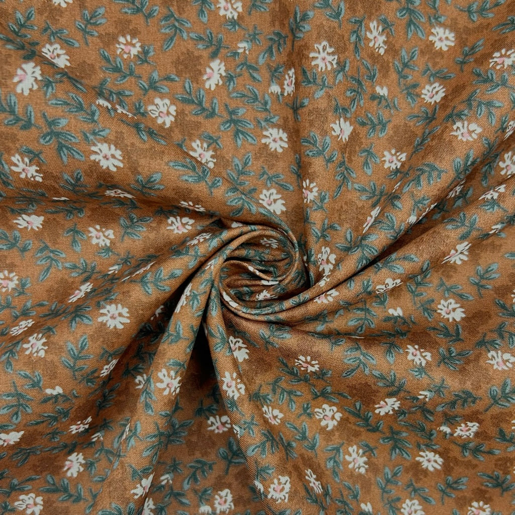 Cottage Garden Charm Cotton Poplin Fabric