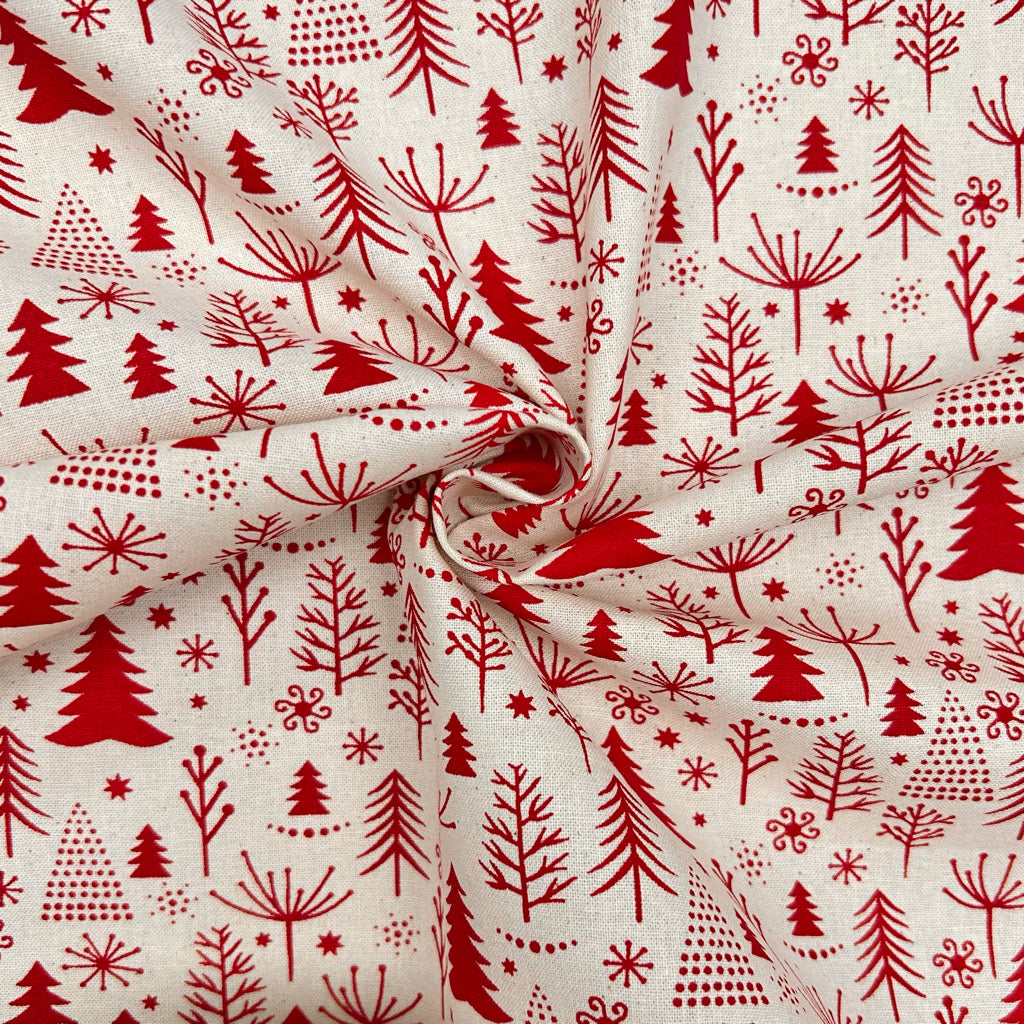 Winter Woodland Christmas Cotton Fabric