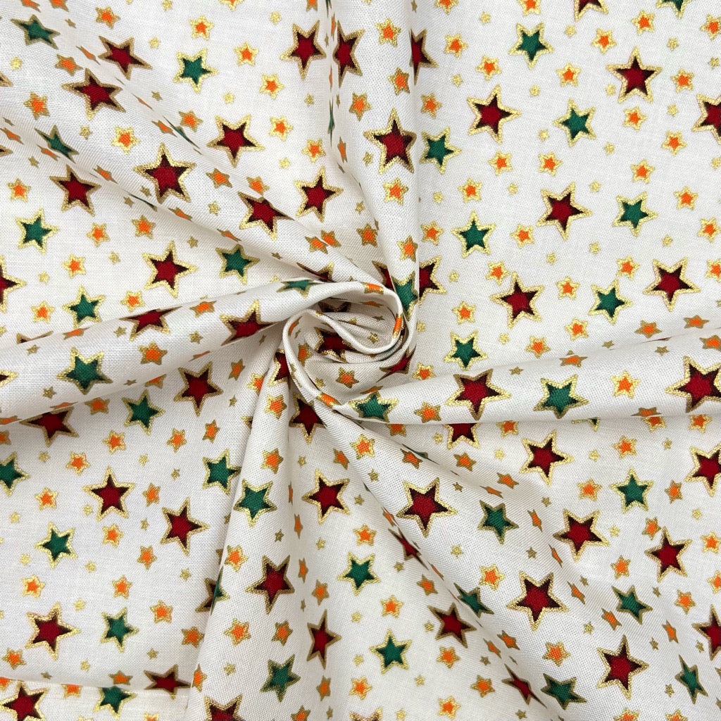 Festive Sparkle Christmas Cotton Fabric