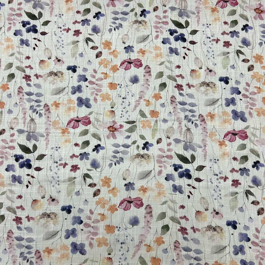 Busy Garden Linen Viscose Fabric - Pound Fabrics